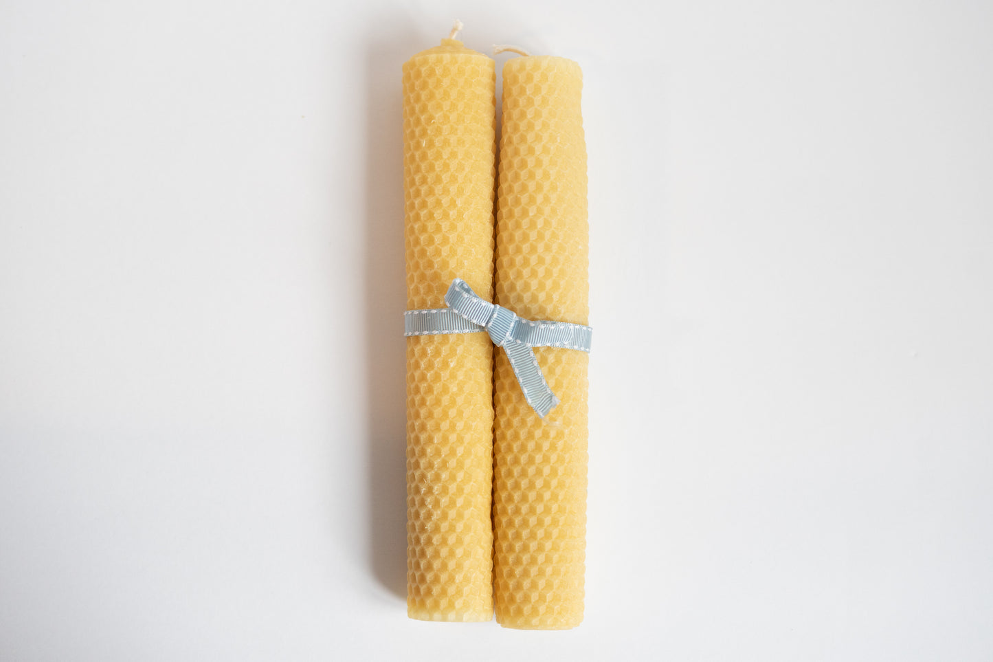 Rolled Honeycomb Beeswax Candles - Set of 2