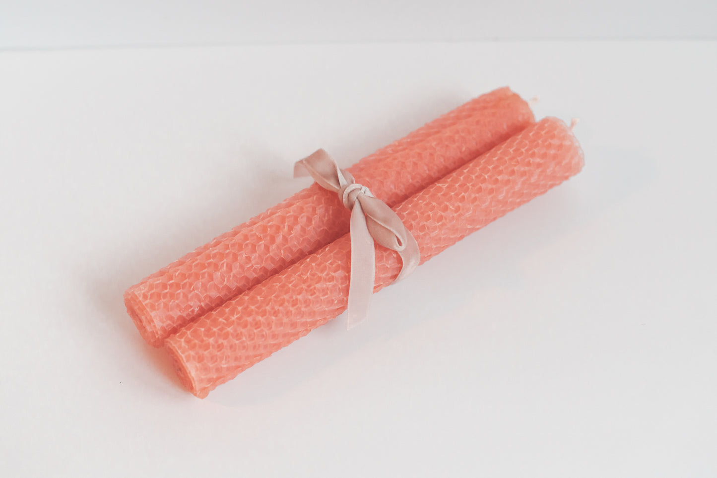 Rolled Honeycomb Beeswax Candles - Set of 2