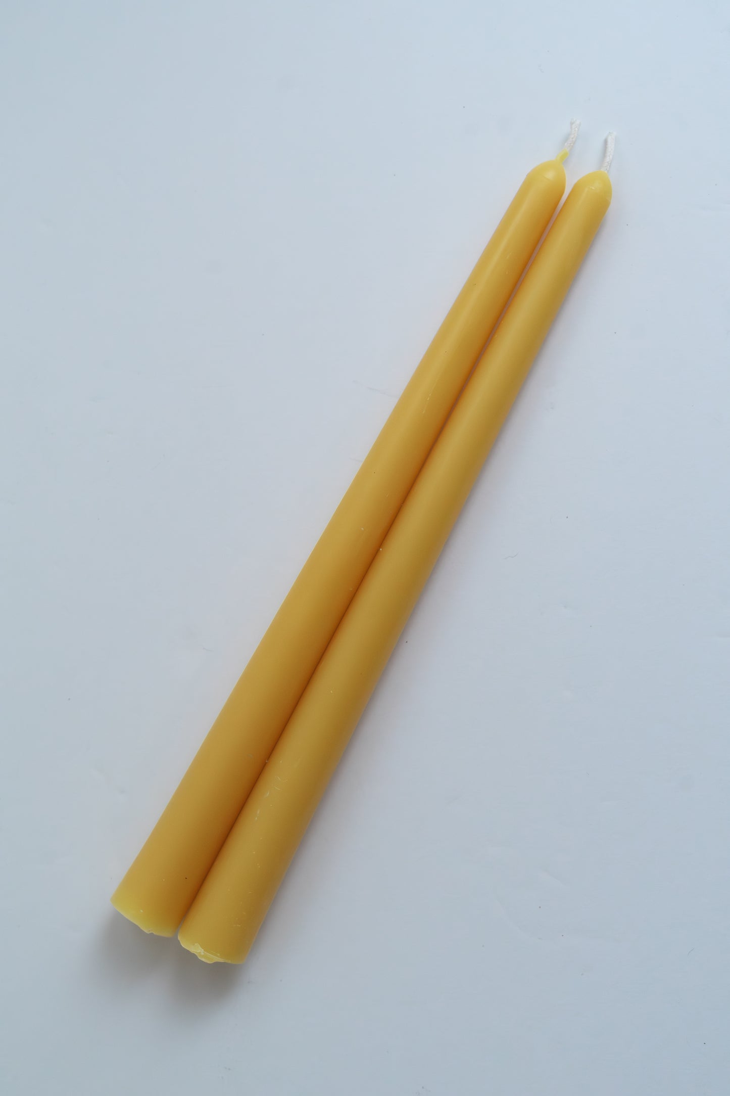 Large Beeswax Tapered Candlesticks - Set of 2