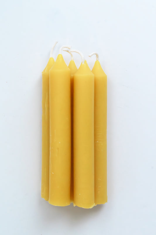 Small Beeswax Tapered Candlesticks - Set of 2