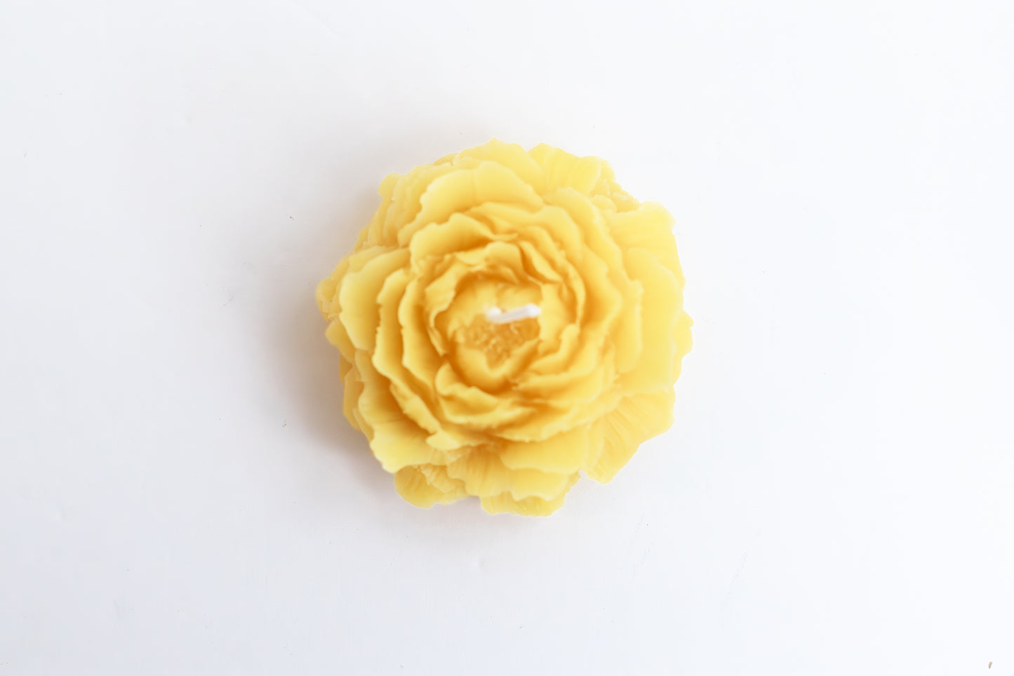 Single Bloom Floral Beeswax Candle