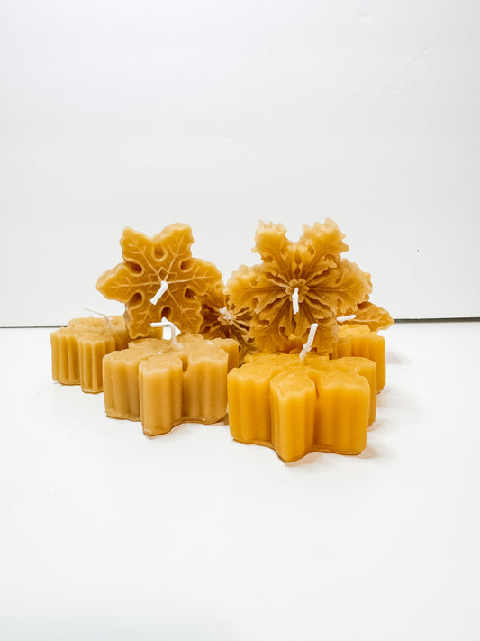 Snowflake Pure Beeswax Candles